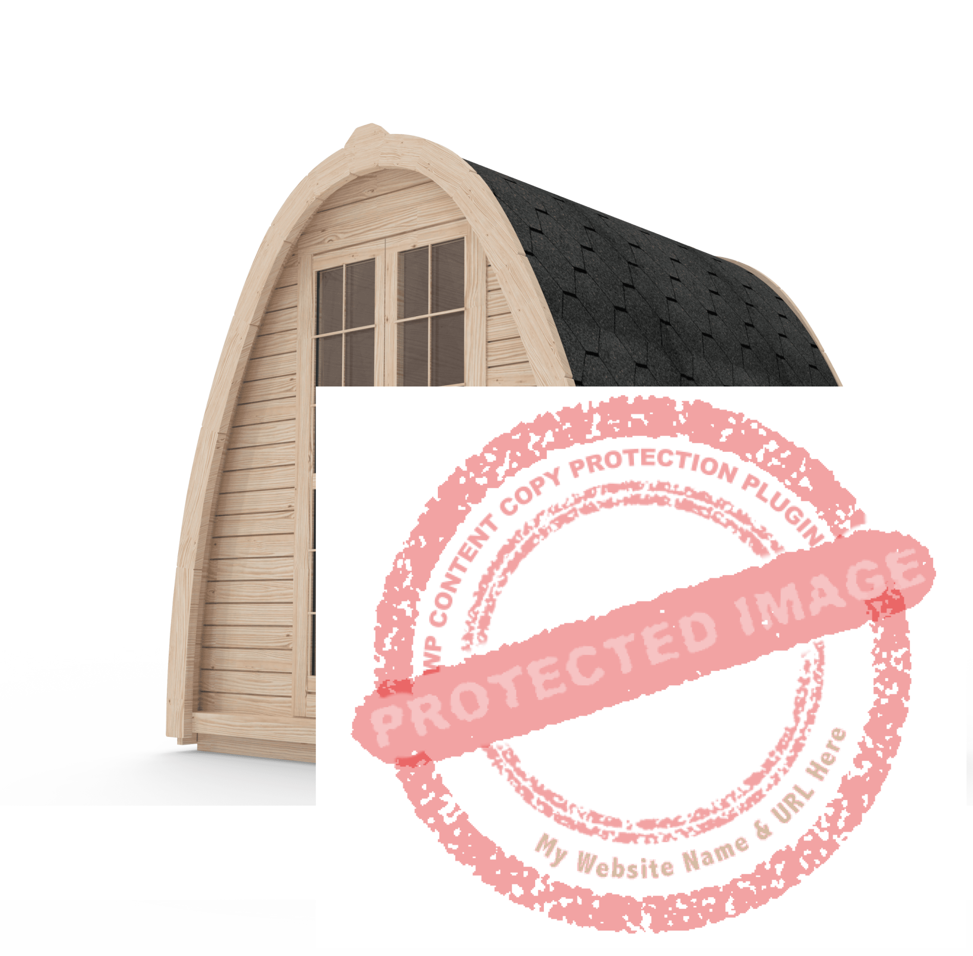 2.4x2.4 m camping pod front