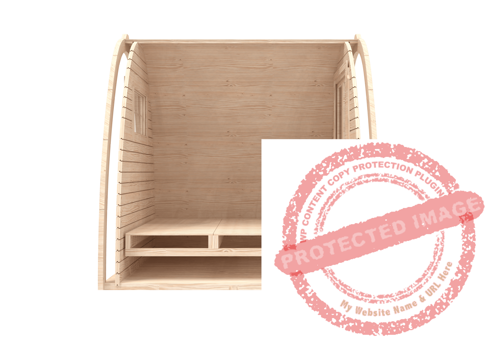 2.4x2.4 m camping pod inside