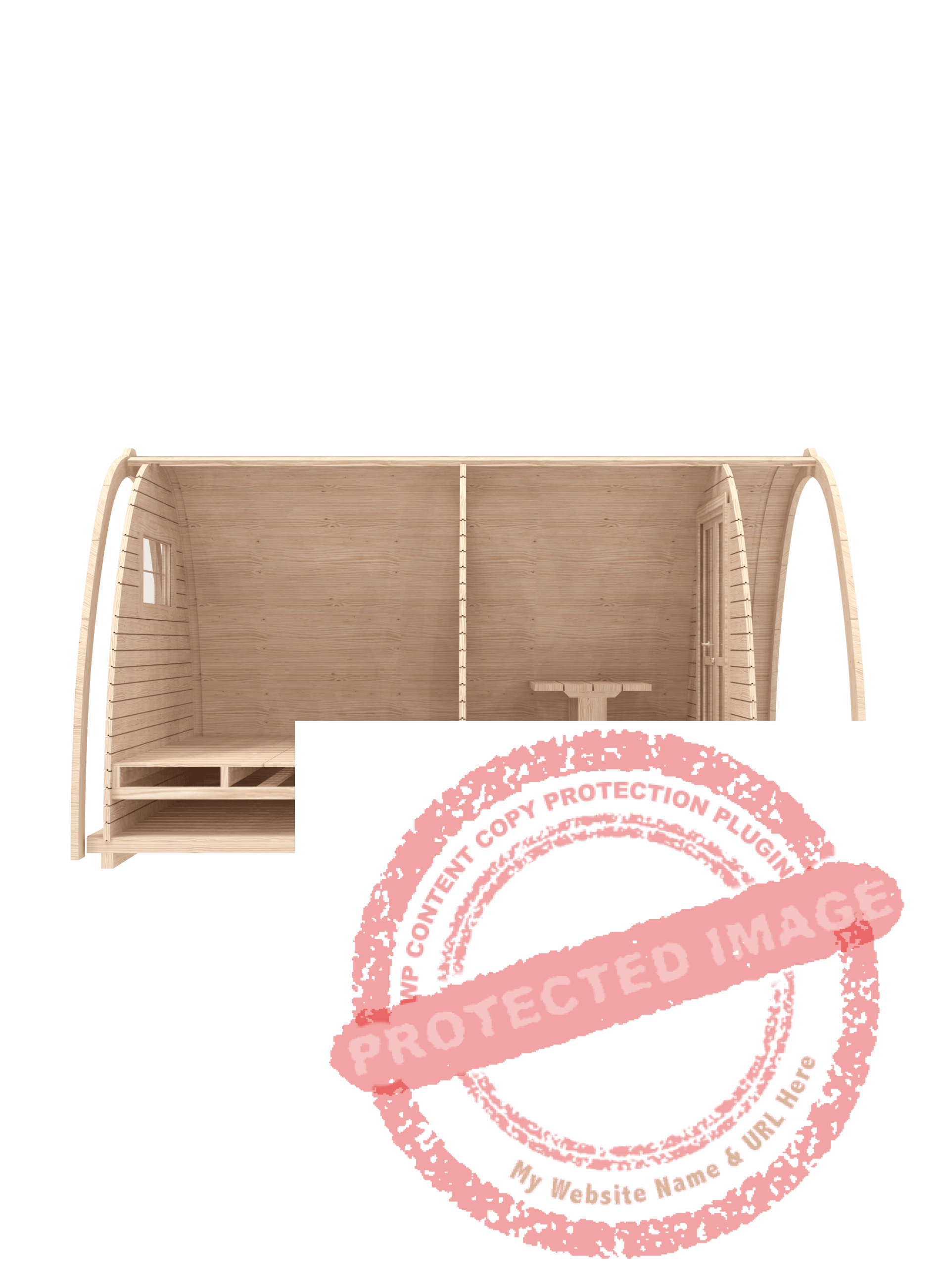 2.4x4.0 m camping pod inside