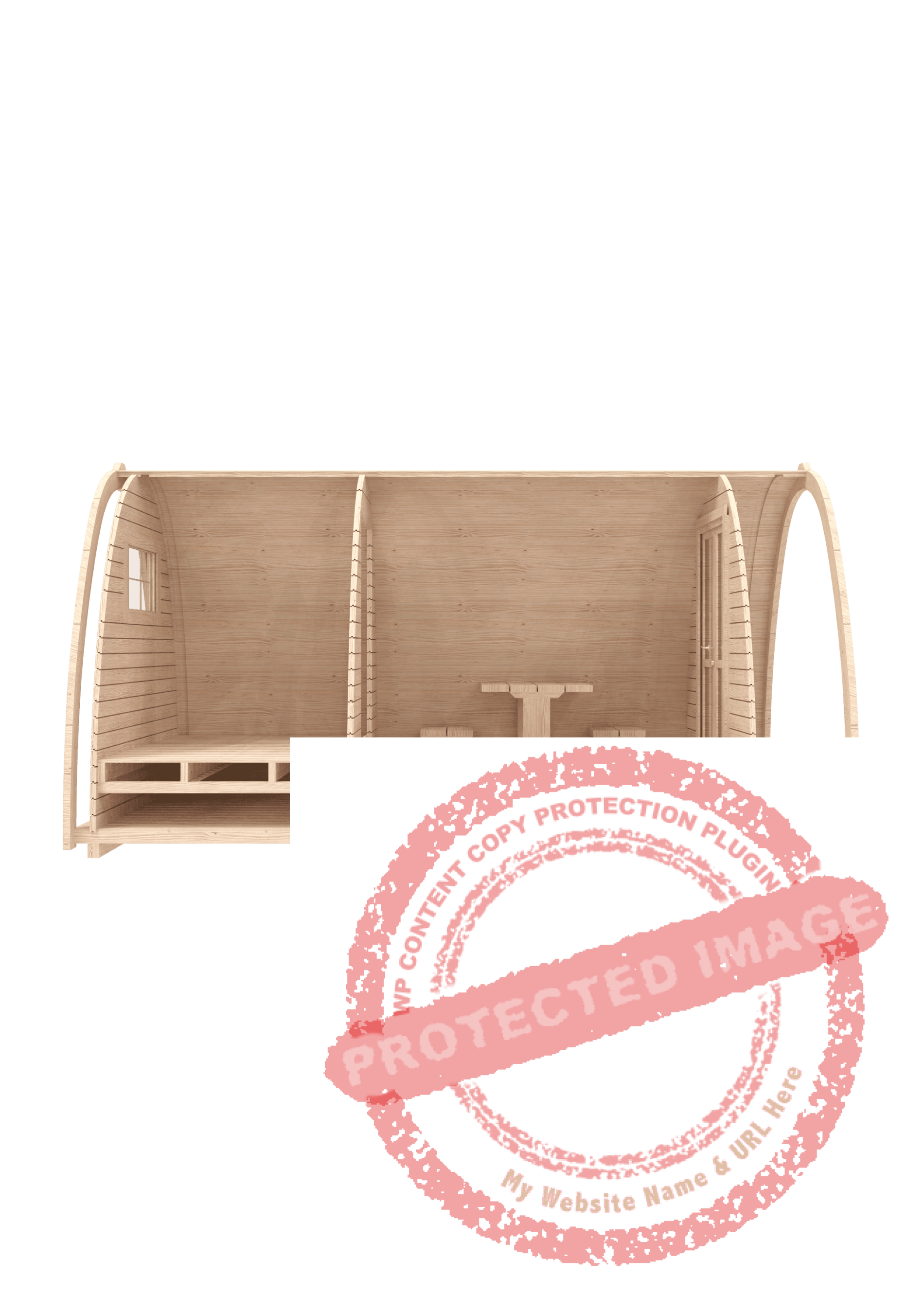 2.4x4.8 m camping pod inside