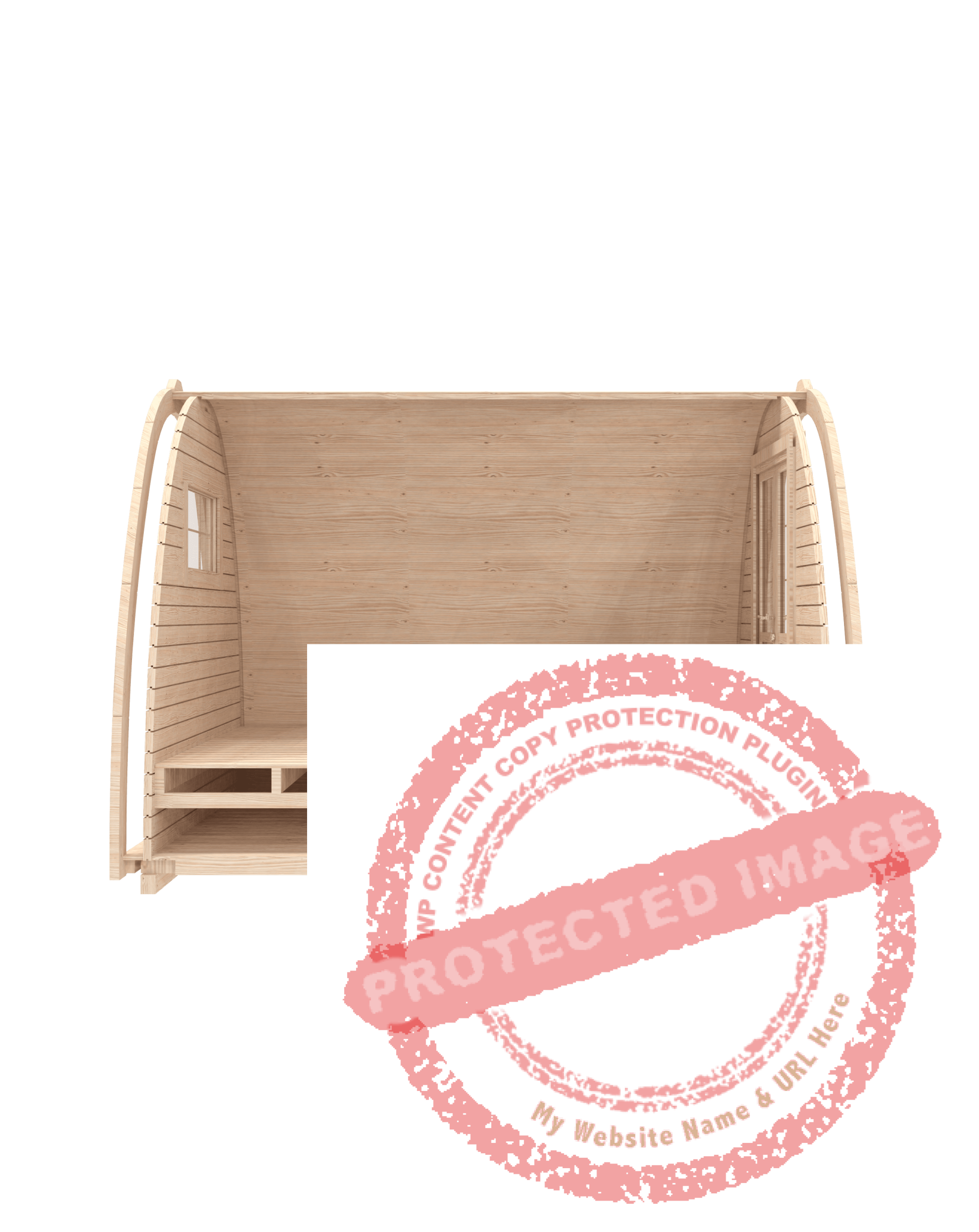 2x4x3.5 m camping pod inside