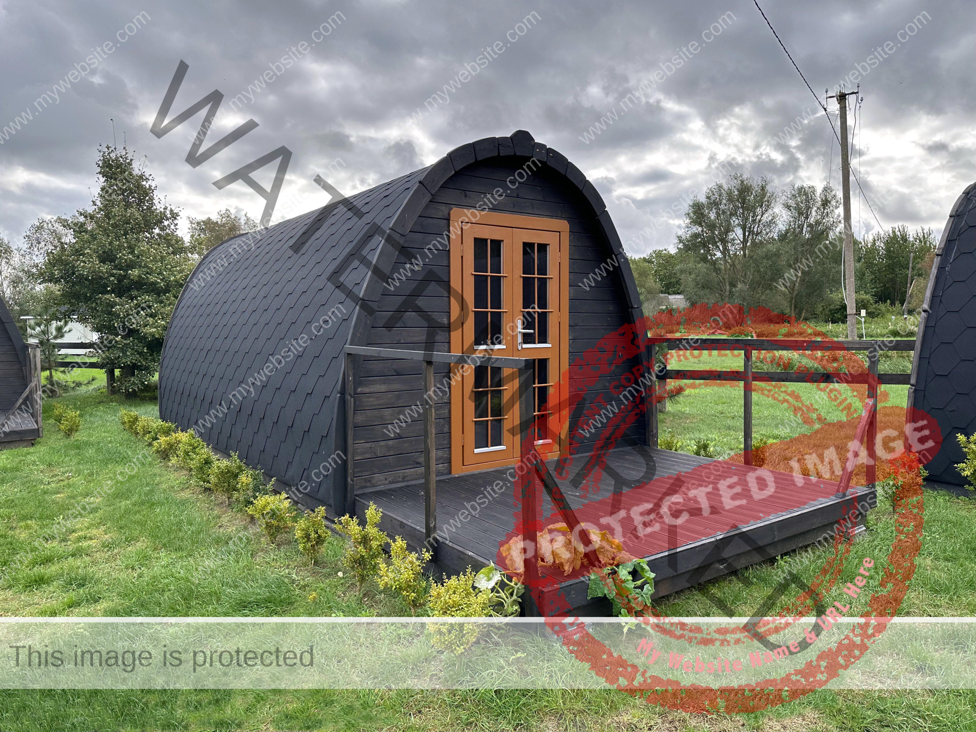 3x5.9 meters Camping pod for sale in Canada & the USA. Glamping pod for sale Camping pod 3.0x5.9 m