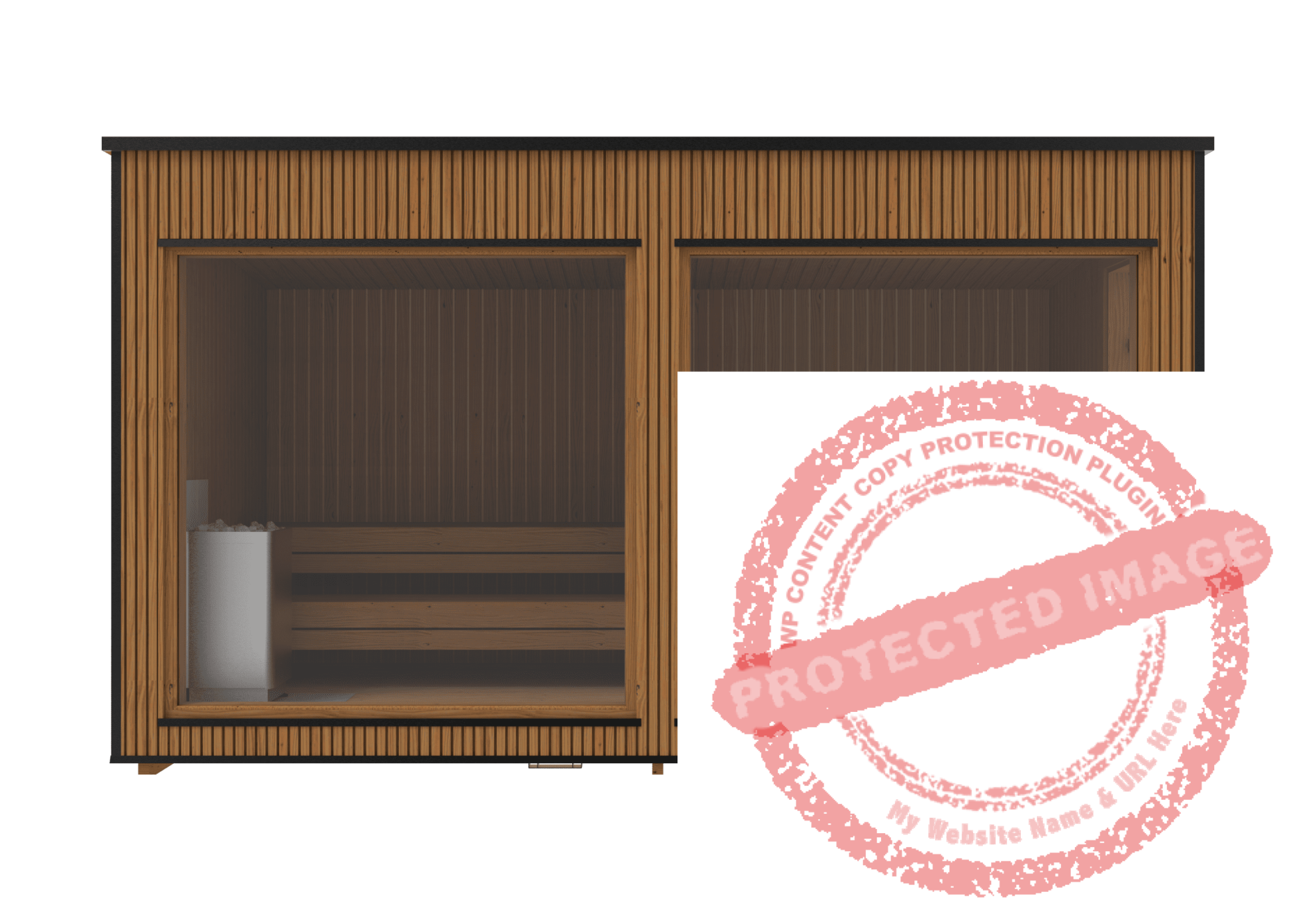 Luxury modern sauna 2.3x4.4 m_front