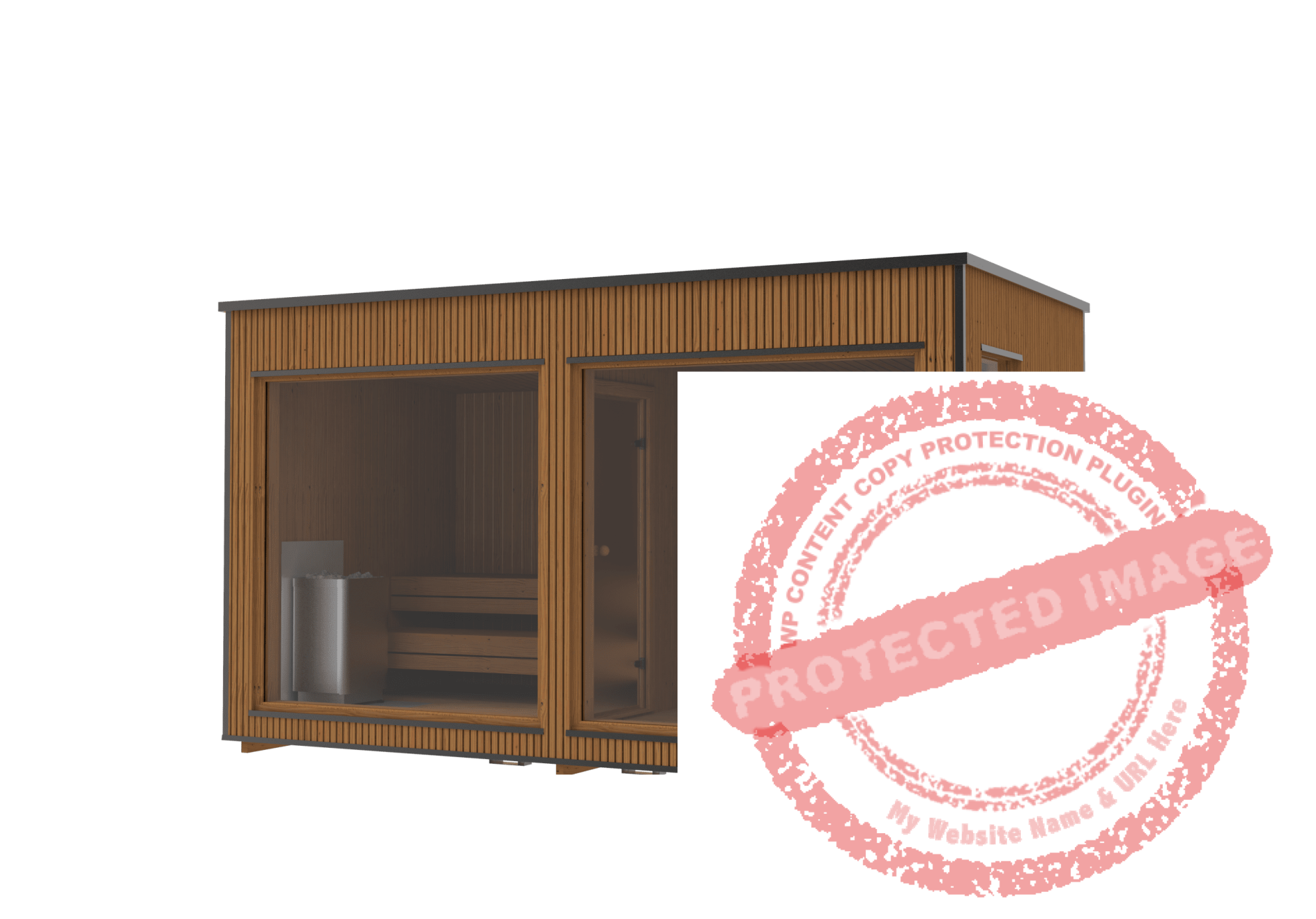 Luxury modern sauna 2.3x4.4 m_right side