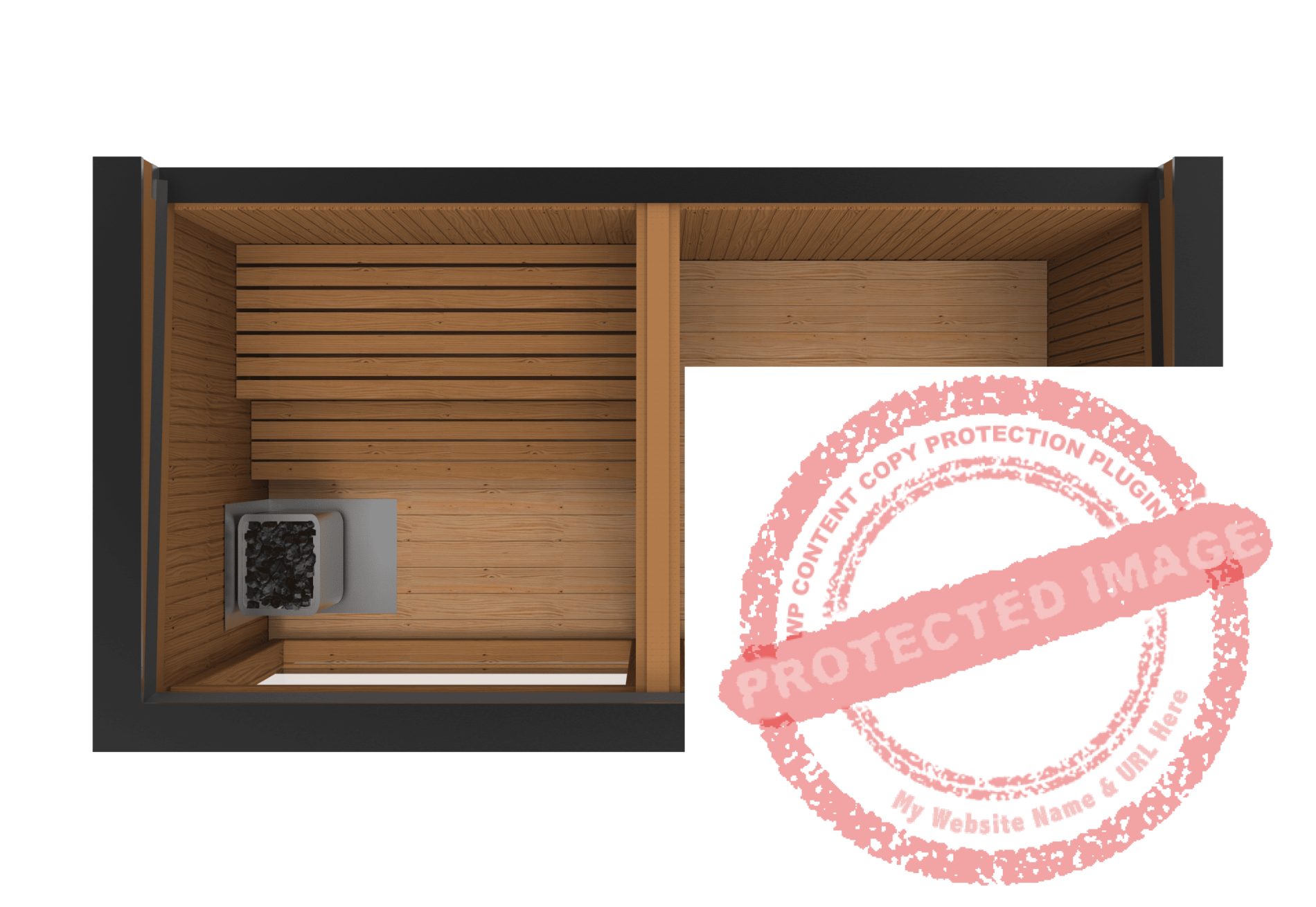 Luxury modern sauna 2.3x4.4 m_top