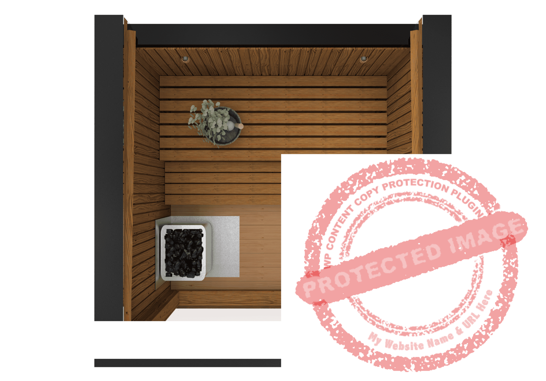 Luxury modern sauna top