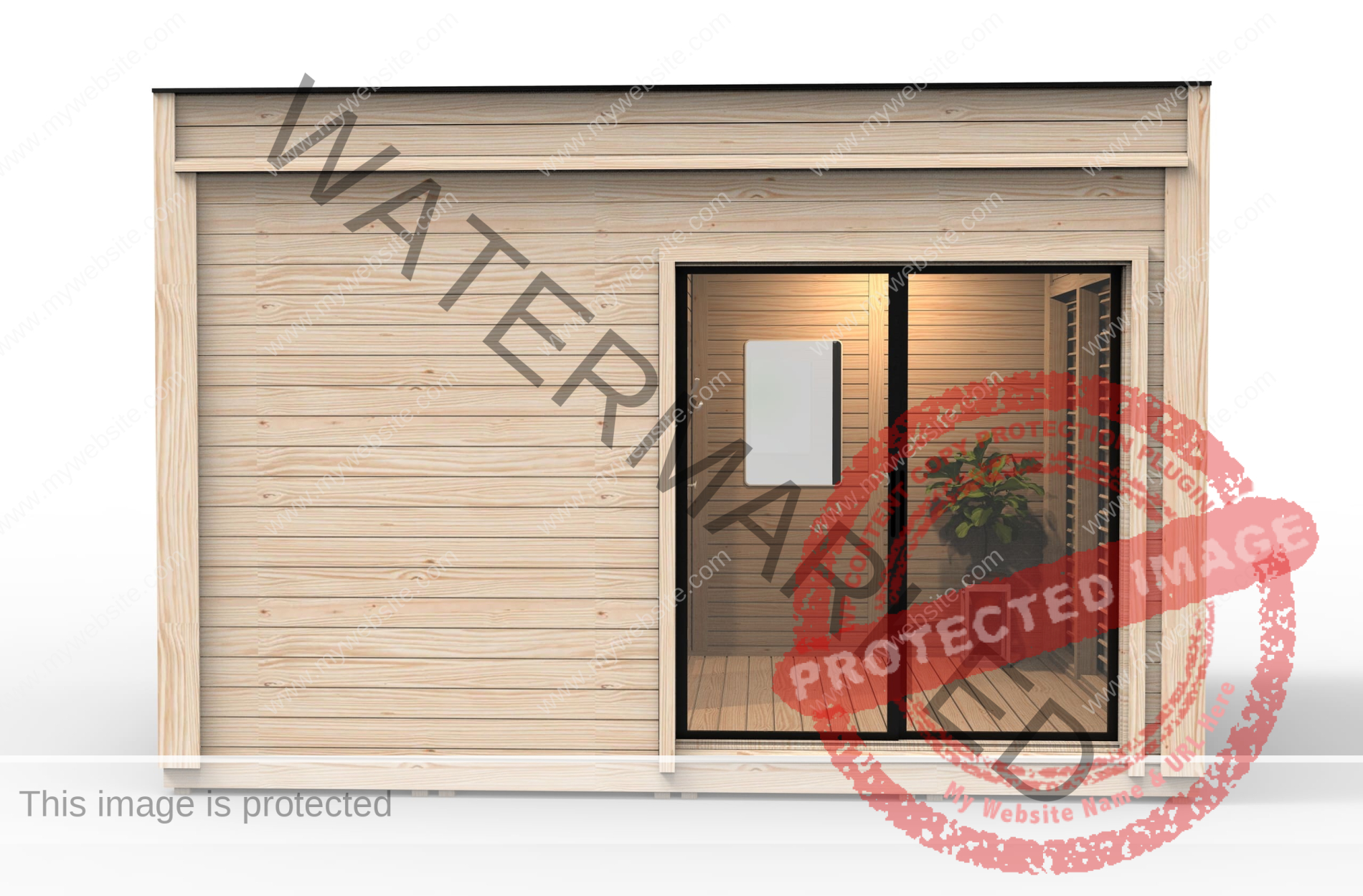 3x4 m sauna modular house front